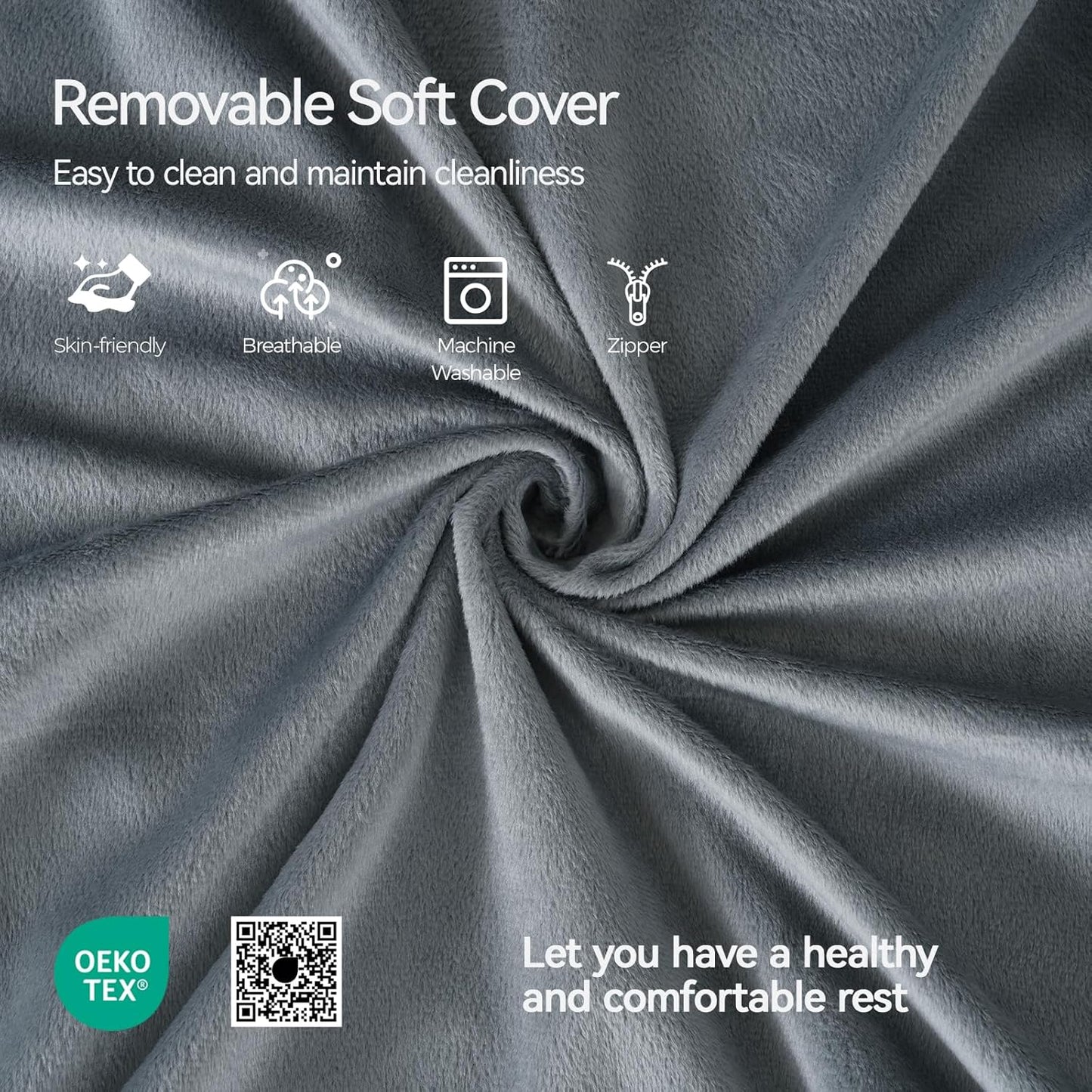 Kaymarli Adjustable Reading Pillow with Convertible Backrest, Memory Foam Bed Rest Pillow with Removable Arms and Side Pockets