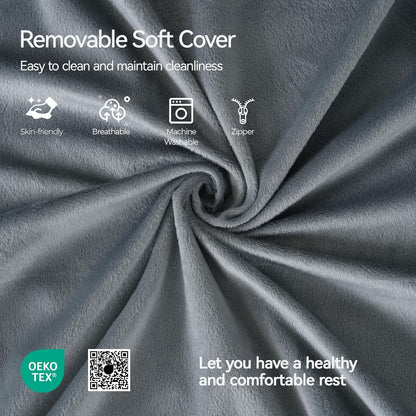 Kaymarli Adjustable Reading Pillow with Convertible Backrest, Memory Foam Bed Rest Pillow with Removable Arms and Side Pockets