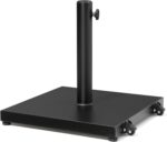 43 lb Square Patio Umbrella Base with Wheels, Pre-Filled Concrete Outdoor Stand