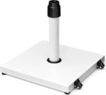45 lb Patio Umbrella Base with Wheels, Pre-Filled Concrete Stand for 6–12 ft Umbrellas