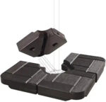 4-Piece 190 lb Fillable Cantilever Umbrella Base, Water or Sand Offset Stand