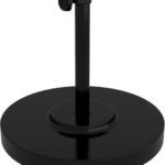  50 lb Round Concrete Patio Umbrella Base, White Steel Stand for 1.5 in Poles - White