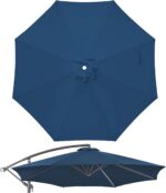 10 ft Replacement Canopy, 8-Rib 300D Polyester Cover for Patio Umbrellas