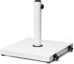 43 lb Square Patio Umbrella Base with Wheels, Pre-Filled Concrete Outdoor Stand