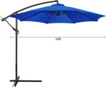 10 ft Replacement Canopy, Polyester Cover for 6-Rib or 8-Rib Patio Umbrellas - Orange / (6 Ribs)