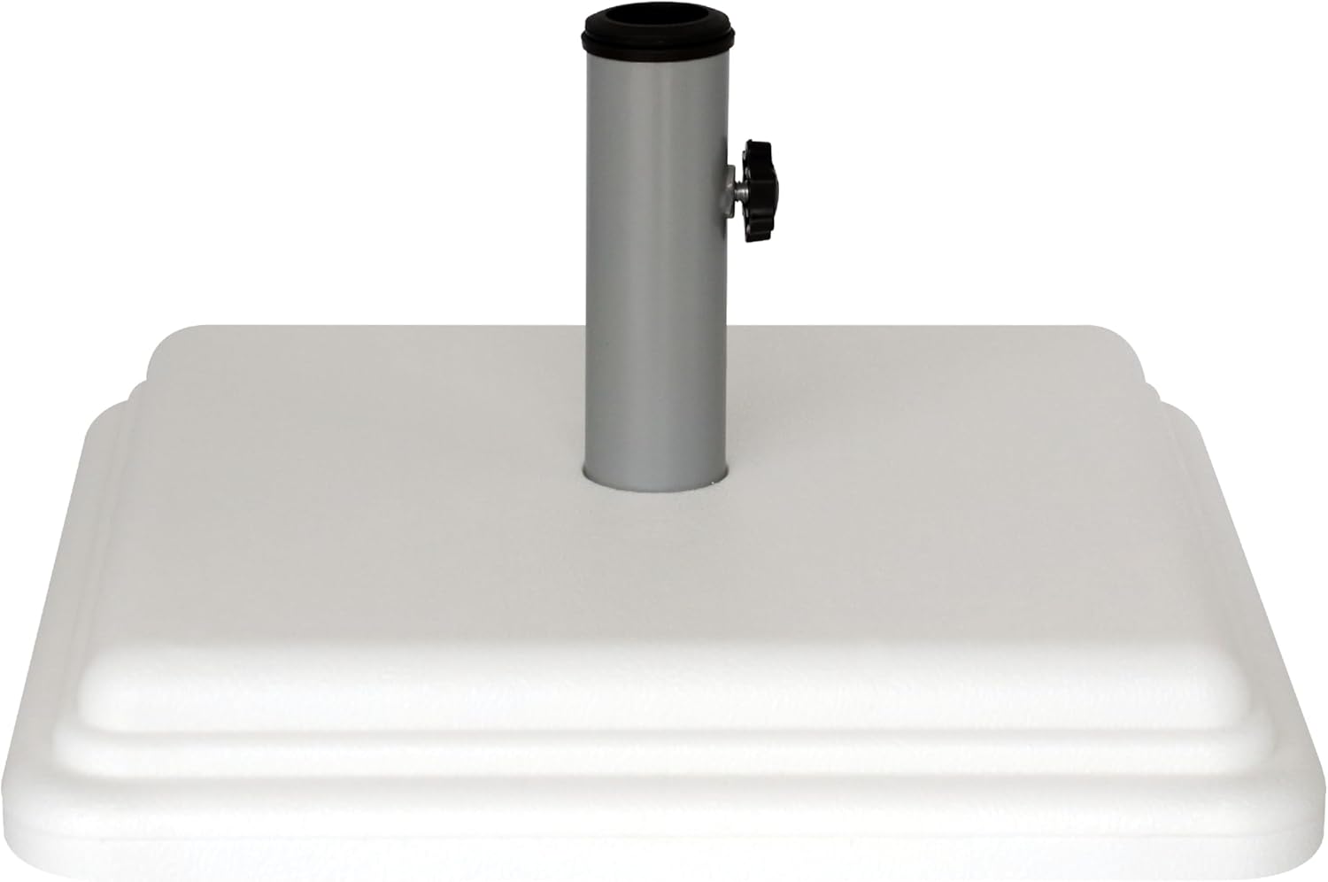 61WrfDfazYL._AC_SL1500 40 lb Patio Table Umbrella Base, Weighted Polymer Stand for Outdoor Dining Areas - White