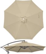 10 ft Replacement Canopy, 8-Rib 300D Polyester Cover for Patio Umbrellas