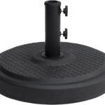  Heavy Duty Round Patio Umbrella Base, Cement-Filled Stand for 1.3–1.9 in Poles - 46lb