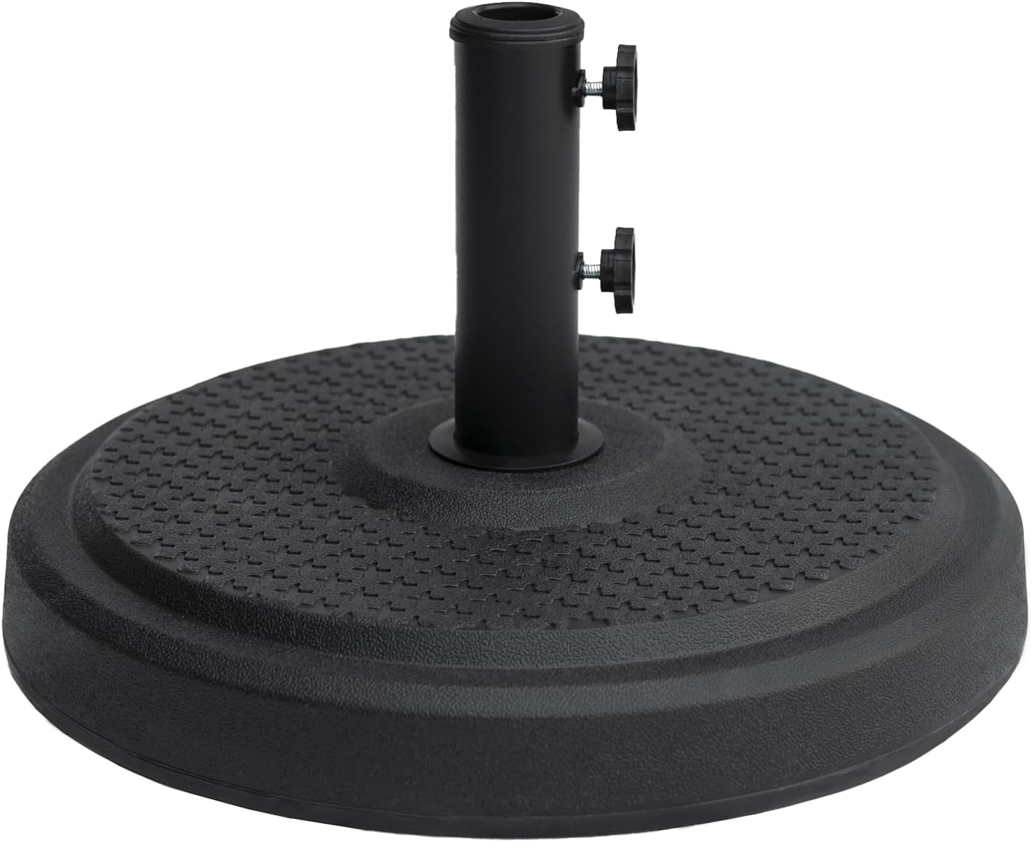 61dIz4U0d_L._AC_SL1500 Heavy Duty Round Patio Umbrella Base, Cement-Filled Stand for 1.3–1.9 in Poles - 46lb