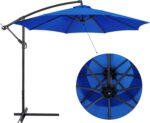 10 ft Replacement Canopy, Polyester Cover for 6-Rib or 8-Rib Patio Umbrellas - Navy blue / (6 Ribs)