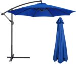10 ft Replacement Canopy, Polyester Cover for 6-Rib or 8-Rib Patio Umbrellas - Navy blue / (8 Ribs)