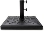 Round Heavy Duty Patio Umbrella Base, Resin Concrete Stand for 1.5–2 in Poles