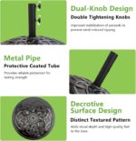 Round Heavy Duty Patio Umbrella Base, Resin Concrete Stand for 1.5–2 in Poles - Bronze / 42 lb Square