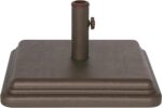 40 lb Patio Table Umbrella Base, Weighted Polymer Stand for Outdoor Dining Areas