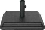 40 lb Patio Table Umbrella Base, Weighted Polymer Stand for Outdoor Dining Areas