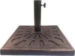 Round Heavy Duty Patio Umbrella Base, Resin Concrete Stand for 1.5–2 in Poles