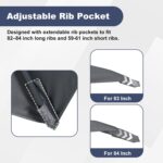 10 x 10 ft Square Cantilever Replacement Canopy, 8-Rib 230 GSM Polyester Cover