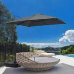 10 x 10 ft Square Cantilever Replacement Canopy, 8-Rib 230 GSM Polyester Cover - Moss Green