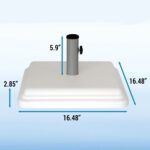40 lb Patio Table Umbrella Base, Weighted Polymer Stand for Outdoor Dining Areas