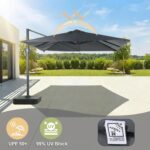 10 x 10 ft Square Cantilever Replacement Canopy, 8-Rib 230 GSM Polyester Cover