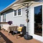 73 lb Half Round Fillable Patio Umbrella Base, Water and Sand Outdoor Stand