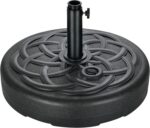 Round Fillable Patio Umbrella Base, Water or Sand Stand for 6–10 ft Umbrellas