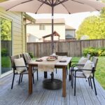 Round Fillable Patio Umbrella Base, Water or Sand Stand for 6–10 ft Umbrellas - 112lb